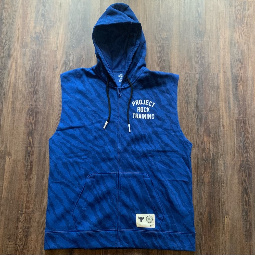 Under Armour Project Rock Training Rival Full-Zip Hoodie Men’s Size XL MSRP $80
